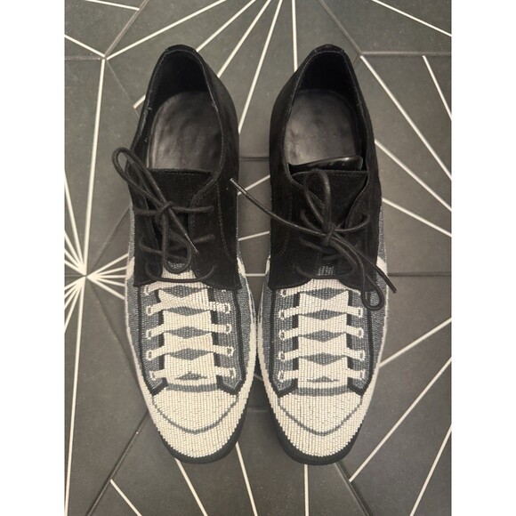 Donald Pliner Glass Beaded Black and White Made in Italy Shoes Size 9.5 M main image 7